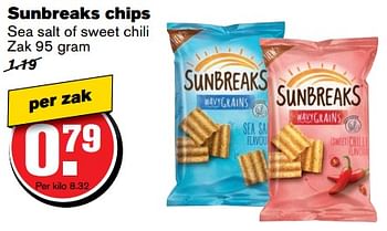 Aanbiedingen Sunbreaks chips - Sunbreaks - Geldig van 21/06/2017 tot 27/06/2017 bij Hoogvliet
