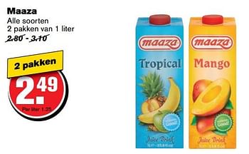 Aanbiedingen Maaza - Maaza - Geldig van 21/06/2017 tot 27/06/2017 bij Hoogvliet
