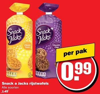 Aanbiedingen Snack a jacks rijstwafels - Snack a Jacks - Geldig van 21/06/2017 tot 27/06/2017 bij Hoogvliet