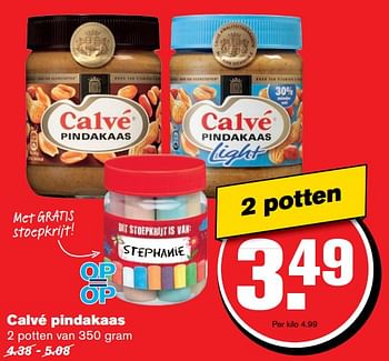 Aanbiedingen Calvé pindakaas - Calve - Geldig van 21/06/2017 tot 27/06/2017 bij Hoogvliet