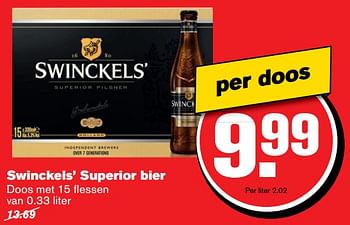 Aanbiedingen Swinckels` superior bier - Swinckelsâ€™  - Geldig van 21/06/2017 tot 27/06/2017 bij Hoogvliet