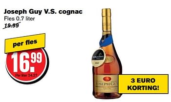 Aanbiedingen Joseph guy v.s. cognac - Joseph Guy - Geldig van 21/06/2017 tot 27/06/2017 bij Hoogvliet