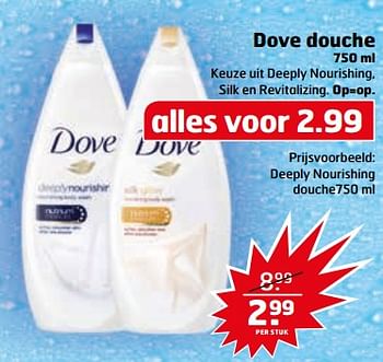 Aanbiedingen Deeply nourishing douche7 - Dove - Geldig van 20/06/2017 tot 02/07/2017 bij Trekpleister