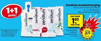 Aanbiedingen Tandpasta tandvlees protect - Zendium - Geldig van 20/06/2017 tot 02/07/2017 bij Trekpleister