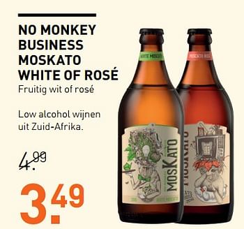 Aanbiedingen No monkey business moskato white of rosé - Rosé wijnen - Geldig van 19/06/2017 tot 02/07/2017 bij Gall & Gall