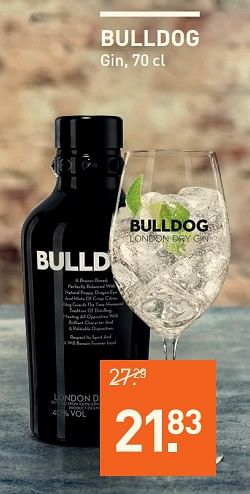 Aanbiedingen Bulldog gin - Bulldog - Geldig van 19/06/2017 tot 02/07/2017 bij Gall & Gall
