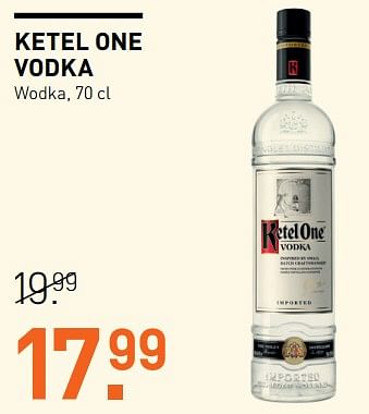 Aanbiedingen Ketel one vodka - Ketel One - Geldig van 19/06/2017 tot 02/07/2017 bij Gall & Gall