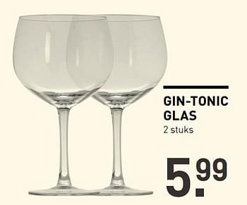 Aanbiedingen Gin-tonic glas - Huismerk - Gall &amp; Gall - Geldig van 19/06/2017 tot 02/07/2017 bij Gall & Gall