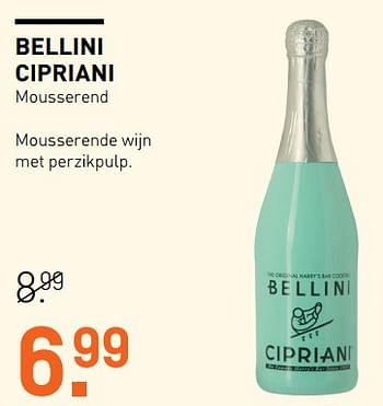 Aanbiedingen Bellini cipriani - Schuimwijnen - Geldig van 19/06/2017 tot 02/07/2017 bij Gall & Gall