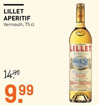 Aanbiedingen Lillet aperitif - Lillet - Geldig van 19/06/2017 tot 02/07/2017 bij Gall & Gall