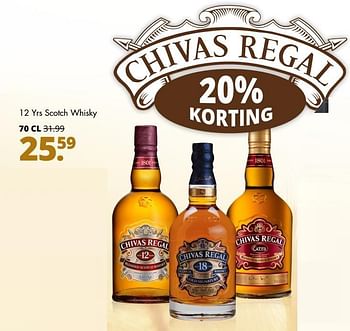 Aanbiedingen 12 yrs scotch whisky - Chivas Regal - Geldig van 18/06/2017 tot 01/07/2017 bij Mitra