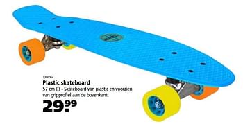 Aanbiedingen Plastic skateboard - Huismerk - Marskramer - Geldig van 22/06/2017 tot 05/07/2017 bij Marskramer