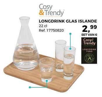 Aanbiedingen Longdrink glas islande - Cosy &amp; Trendy - Geldig van 27/06/2017 tot 25/07/2017 bij Supra Bazar