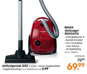 Aanbiedingen Bosch stofzuiger bgn2a112 - Bosch - Geldig van 17/06/2017 tot 28/06/2017 bij Blokker