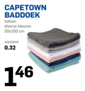 Aanbiedingen Capetown baddoek - Huismerk - Action - Geldig van 21/06/2017 tot 28/06/2017 bij Action