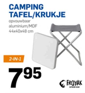 Aanbiedingen Camping tafel-krukje - Huismerk - Action - Geldig van 21/06/2017 tot 28/06/2017 bij Action