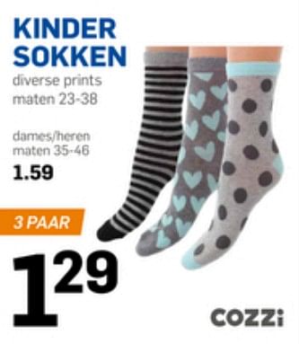 Aanbiedingen Kinder sokken - Cozzi - Geldig van 21/06/2017 tot 28/06/2017 bij Action