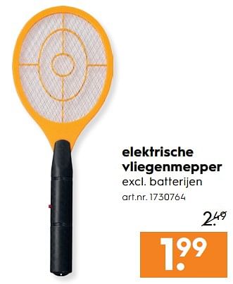 Aanbiedingen Elektrische vliegenmepper - Huismerk - Blokker - Geldig van 17/06/2017 tot 28/06/2017 bij Blokker