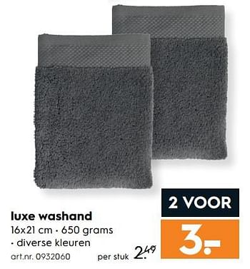 Aanbiedingen Luxe washand - Huismerk - Blokker - Geldig van 17/06/2017 tot 28/06/2017 bij Blokker
