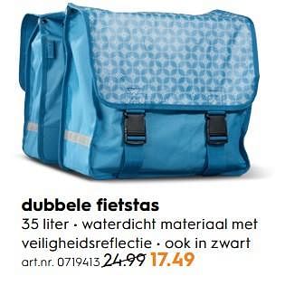 Aanbiedingen Dubbele fietstas - Huismerk - Blokker - Geldig van 17/06/2017 tot 28/06/2017 bij Blokker