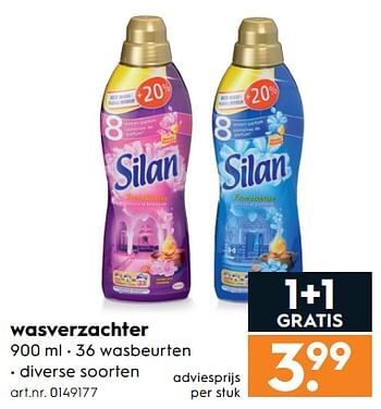 Aanbiedingen Wasverzachter - Silan - Geldig van 17/06/2017 tot 28/06/2017 bij Blokker