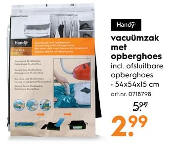 Aanbiedingen Vacuümzak met opberghoes - Handy - Geldig van 17/06/2017 tot 28/06/2017 bij Blokker