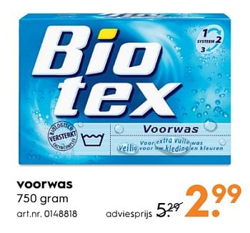 Aanbiedingen Voorwas - Biotex - Geldig van 17/06/2017 tot 28/06/2017 bij Blokker