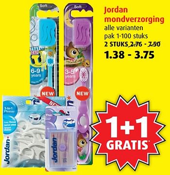 Aanbiedingen Jordan mondverzorging - Jordan - Geldig van 21/06/2017 tot 27/06/2017 bij Boni Supermarkt