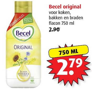 Aanbiedingen Becel original - Becel - Geldig van 21/06/2017 tot 27/06/2017 bij Boni Supermarkt