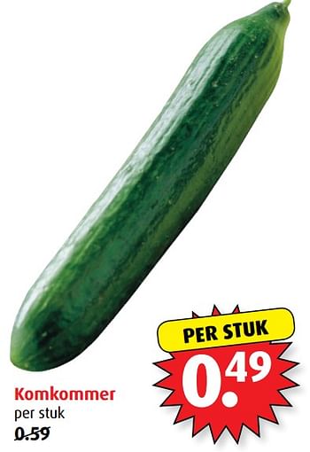 Aanbiedingen Komkommer - Huismerk - Boni Supermarkt - Geldig van 21/06/2017 tot 27/06/2017 bij Boni Supermarkt