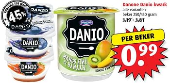 Aanbiedingen Danone danio kwark - Danone - Geldig van 21/06/2017 tot 27/06/2017 bij Boni Supermarkt