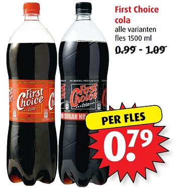 Aanbiedingen First choice cola - First choice - Geldig van 21/06/2017 tot 27/06/2017 bij Boni Supermarkt