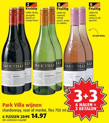 Aanbiedingen Park villa wijnen - Rode wijnen - Geldig van 21/06/2017 tot 27/06/2017 bij Boni Supermarkt