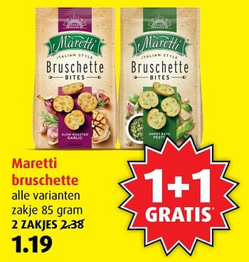 Aanbiedingen Maretti bruschette - Maretti - Geldig van 21/06/2017 tot 27/06/2017 bij Boni Supermarkt