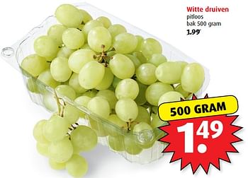 Aanbiedingen Witte druiven - Huismerk - Boni Supermarkt - Geldig van 21/06/2017 tot 27/06/2017 bij Boni Supermarkt