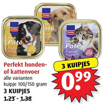Aanbiedingen Perfekt honden of kattenvoer - Perfekt - Geldig van 21/06/2017 tot 27/06/2017 bij Boni Supermarkt