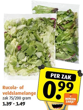 Aanbiedingen Rucola- of veldslamelange - Huismerk - Boni Supermarkt - Geldig van 21/06/2017 tot 27/06/2017 bij Boni Supermarkt