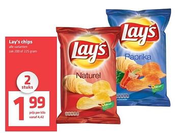 Aanbiedingen Lay`s chips - Lay's - Geldig van 15/06/2017 tot 28/07/2017 bij Attent