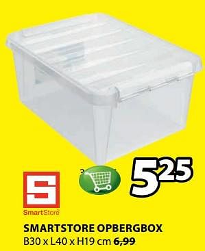 Aanbiedingen Smartstore opbergbox - Huismerk - Jysk - Geldig van 19/06/2017 tot 02/07/2017 bij Jysk