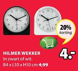 Aanbiedingen Hilmer wekker - Huismerk - Jysk - Geldig van 19/06/2017 tot 02/07/2017 bij Jysk