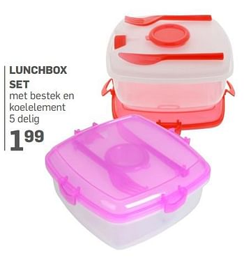 Aanbiedingen Lunchbox set - Huismerk - Action - Geldig van 21/06/2017 tot 30/07/2017 bij Action