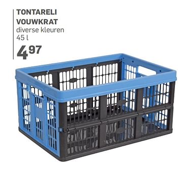 Aanbiedingen Tontareli vouwkrat - Huismerk - Action - Geldig van 21/06/2017 tot 30/07/2017 bij Action