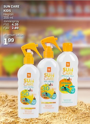 Aanbiedingen Sun care kids hegron aftersun lotion - Suncare - Geldig van 21/06/2017 tot 30/07/2017 bij Action