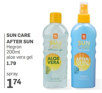 Aanbiedingen Sun care after sun hegron spray - Suncare - Geldig van 21/06/2017 tot 30/07/2017 bij Action