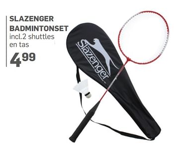 Aanbiedingen Slazenger badmintonset - Slazenger - Geldig van 21/06/2017 tot 30/07/2017 bij Action