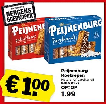 Aanbiedingen Peijnenburg koekrepen - Peijnenburg - Geldig van 25/06/2017 tot 01/07/2017 bij Plus