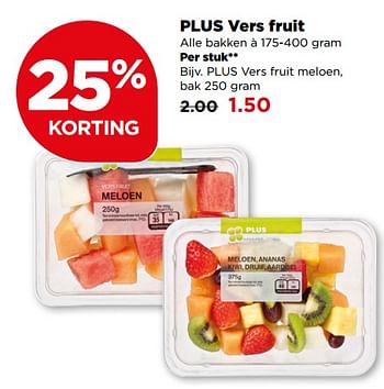 Aanbiedingen Plus vers fruit meloen - Huismerk - Plus - Geldig van 25/06/2017 tot 01/07/2017 bij Plus
