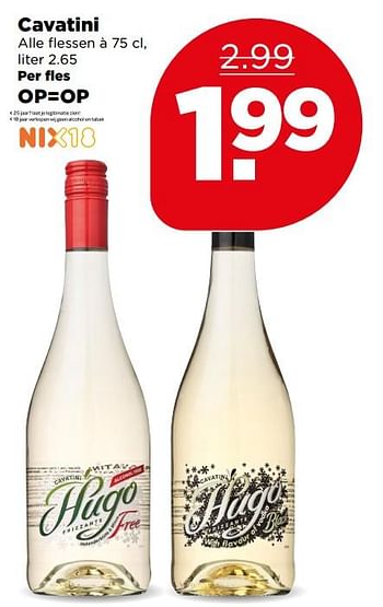 Aanbiedingen Cavatini - Witte wijnen - Geldig van 25/06/2017 tot 01/07/2017 bij Plus
