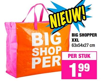 Aanbiedingen Big shopper xxl - Huismerk - Big Bazar - Geldig van 19/06/2017 tot 02/07/2017 bij Big Bazar