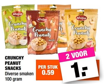 Aanbiedingen Crunchy peanut snacks - Altinetop - Geldig van 19/06/2017 tot 02/07/2017 bij Big Bazar